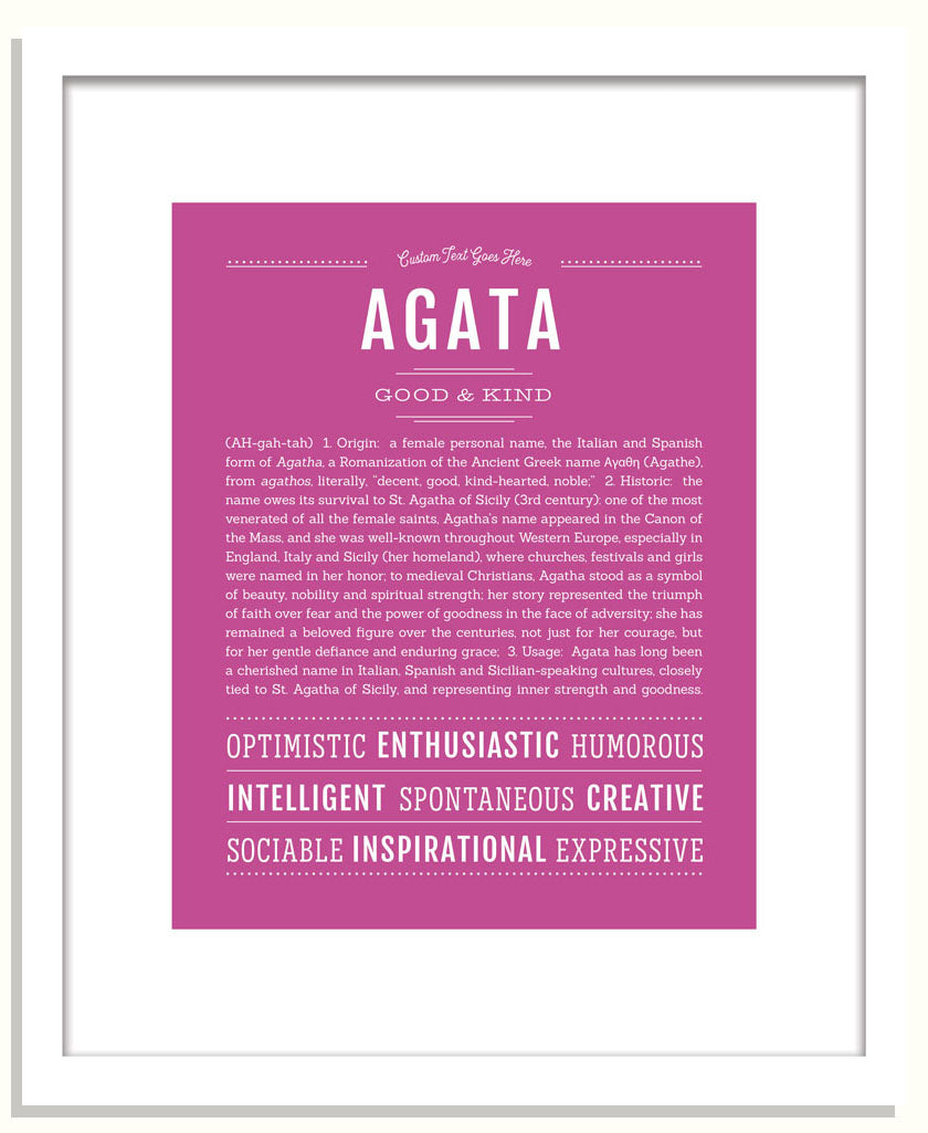 Frame Options | Dark Pink | Black Frame, Matted