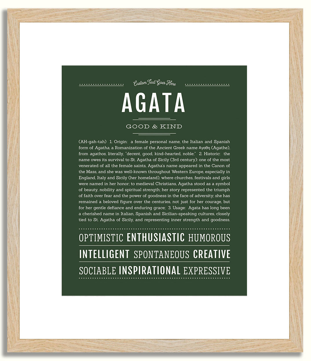 Agata | Name Art Print