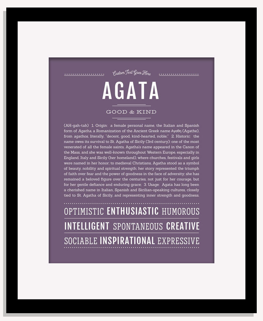Frame Options | Deep Purple | Maple Frame, Matted
