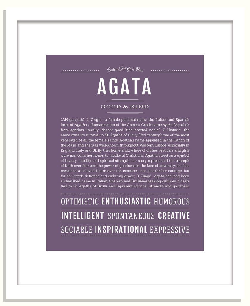 Frame Options | Deep Purple | Black Frame, Matted