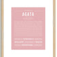Agata | Name Art Print