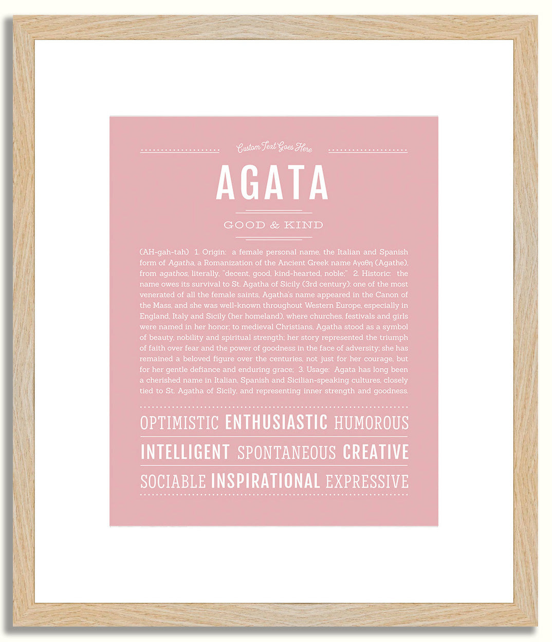 Agata | Name Art Print