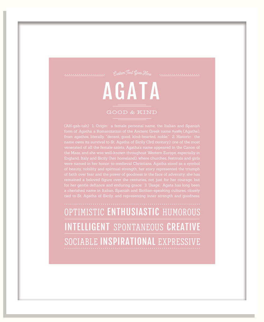 Frame Options | Dusty Rose | Black Frame, Matted