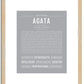 Agata | Name Art Print