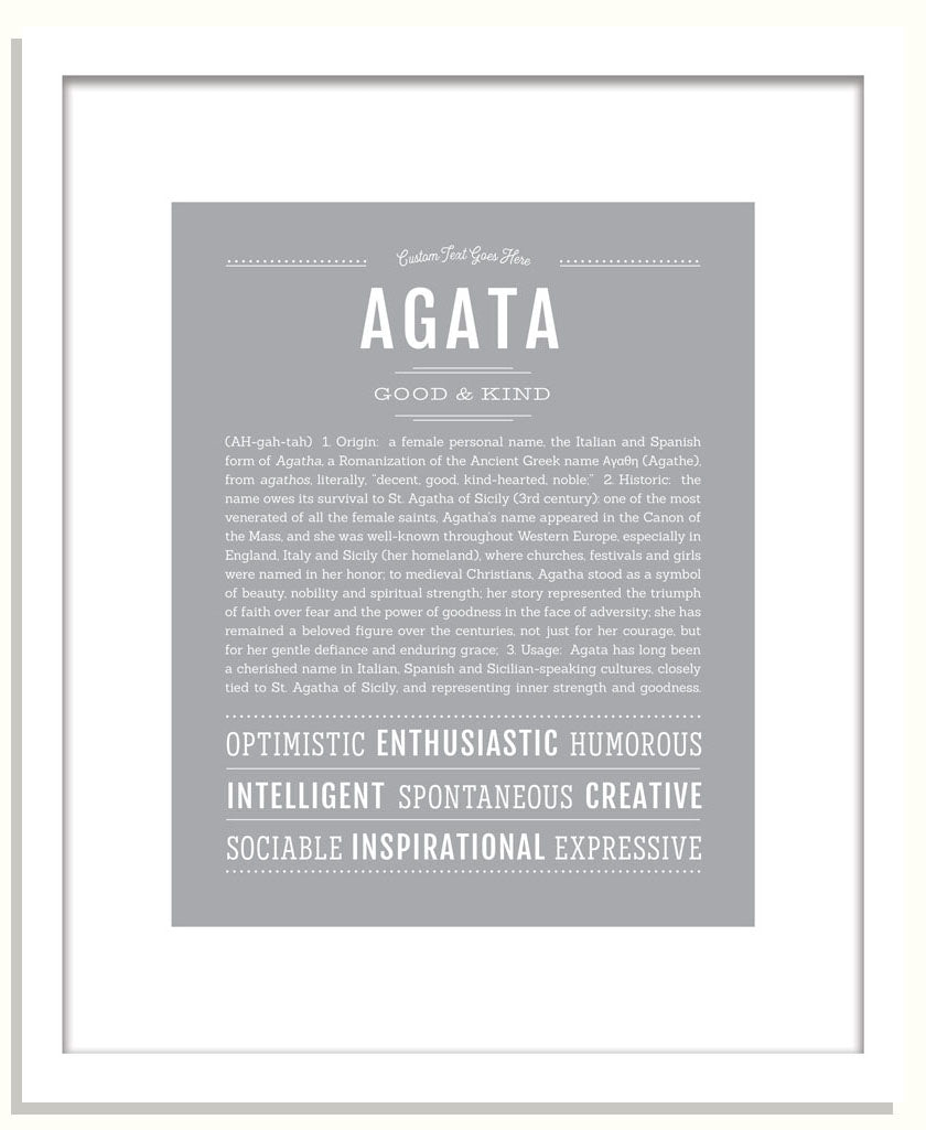 Frame Options | Light Gray | Black Frame, Matted