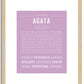 Agata | Name Art Print