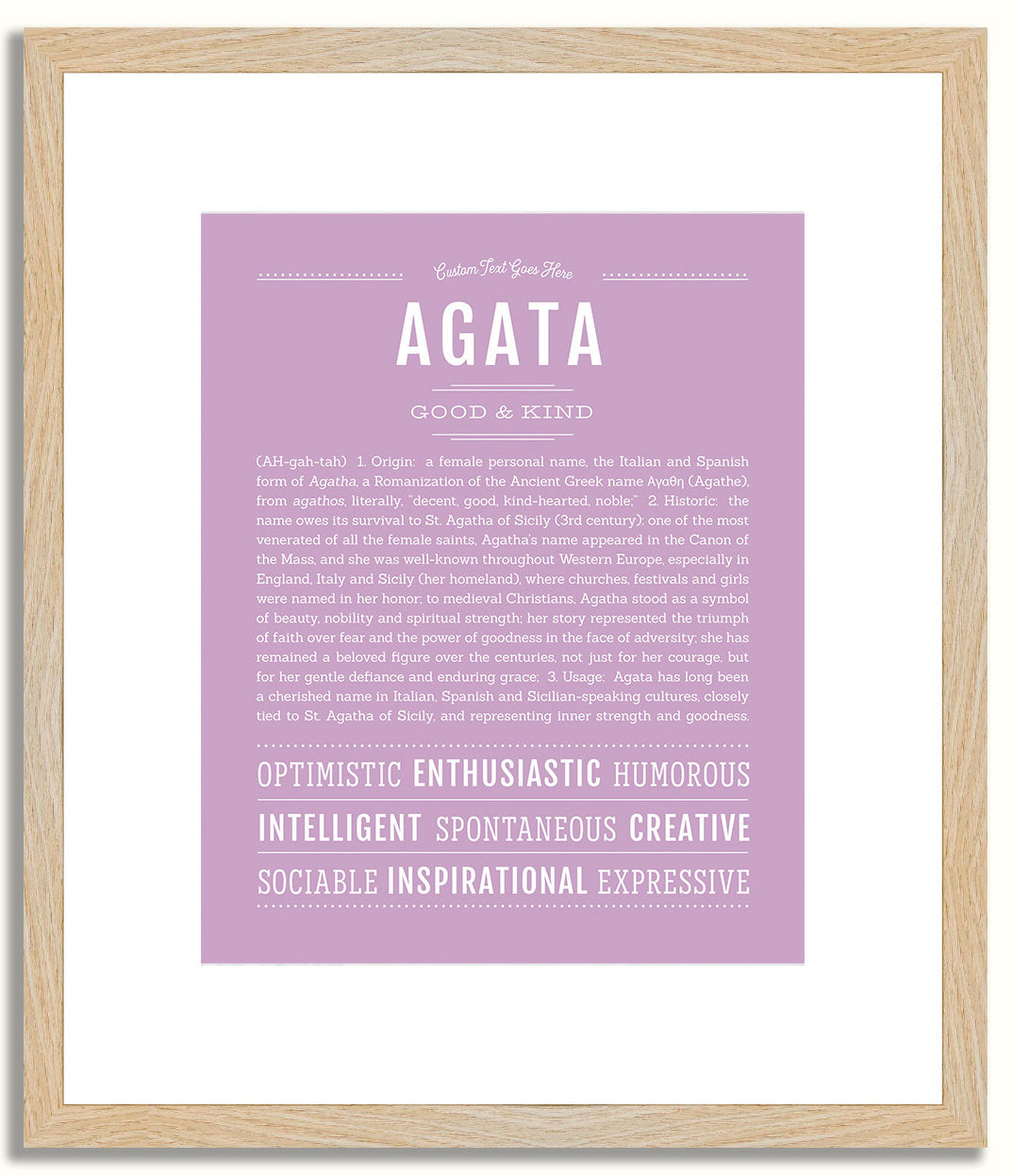 Agata | Name Art Print