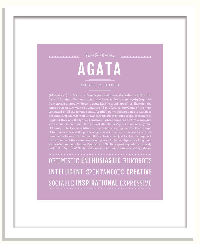 Frame Options | Lilac | Black Frame, Matted