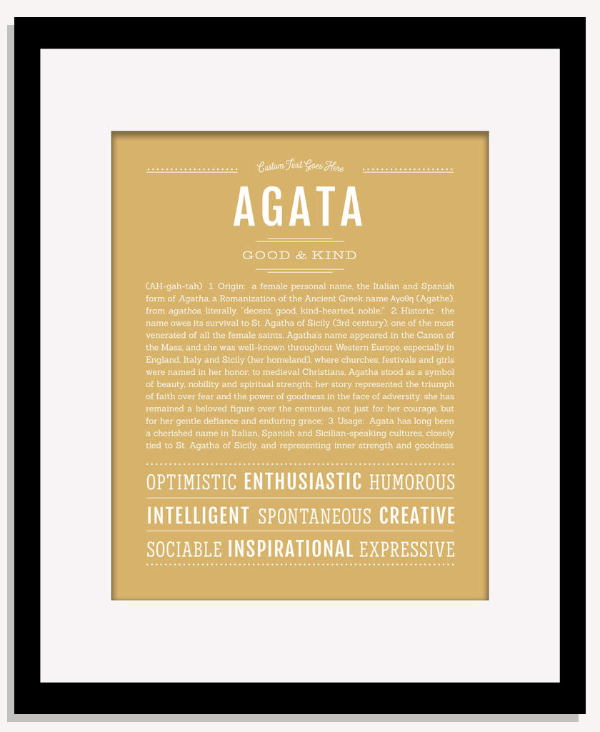 Frame Options | Matte Gold | Maple Frame, Matted