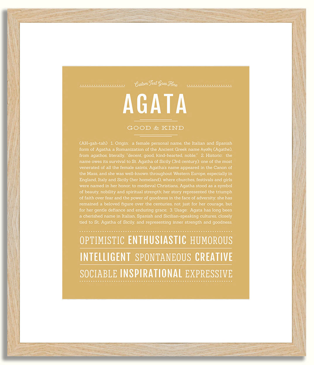 Agata | Name Art Print