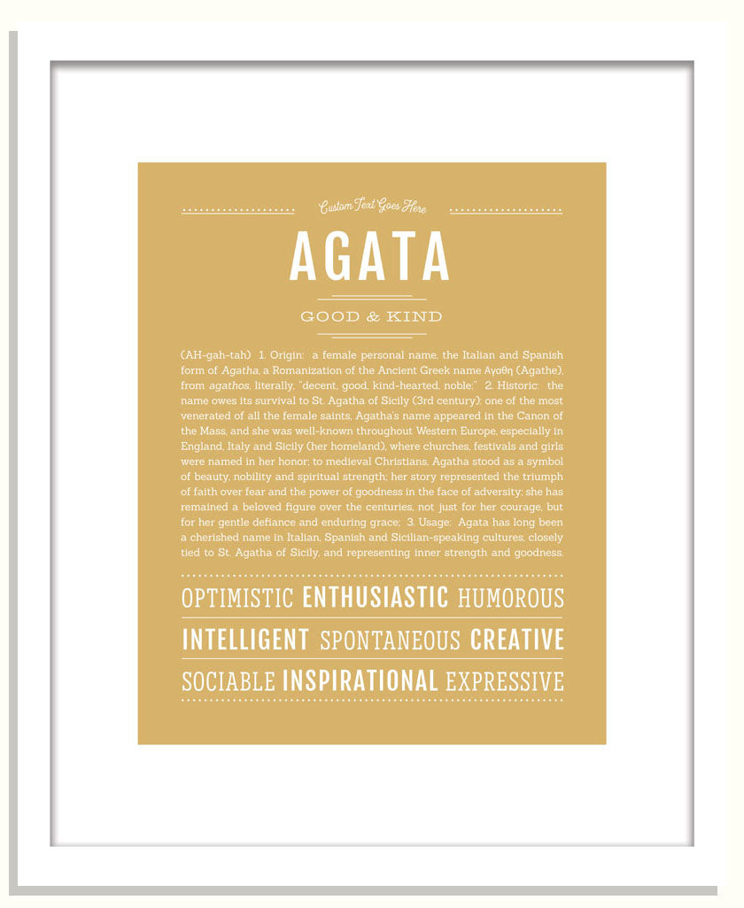 Frame Options | Matte Gold | Black Frame, Matted