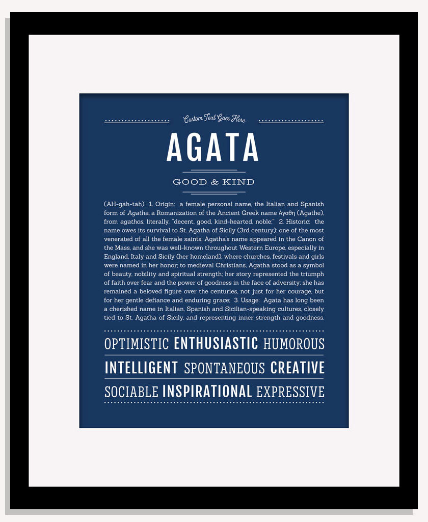 Frame Options | Midnight Blue | Maple Frame, Matted