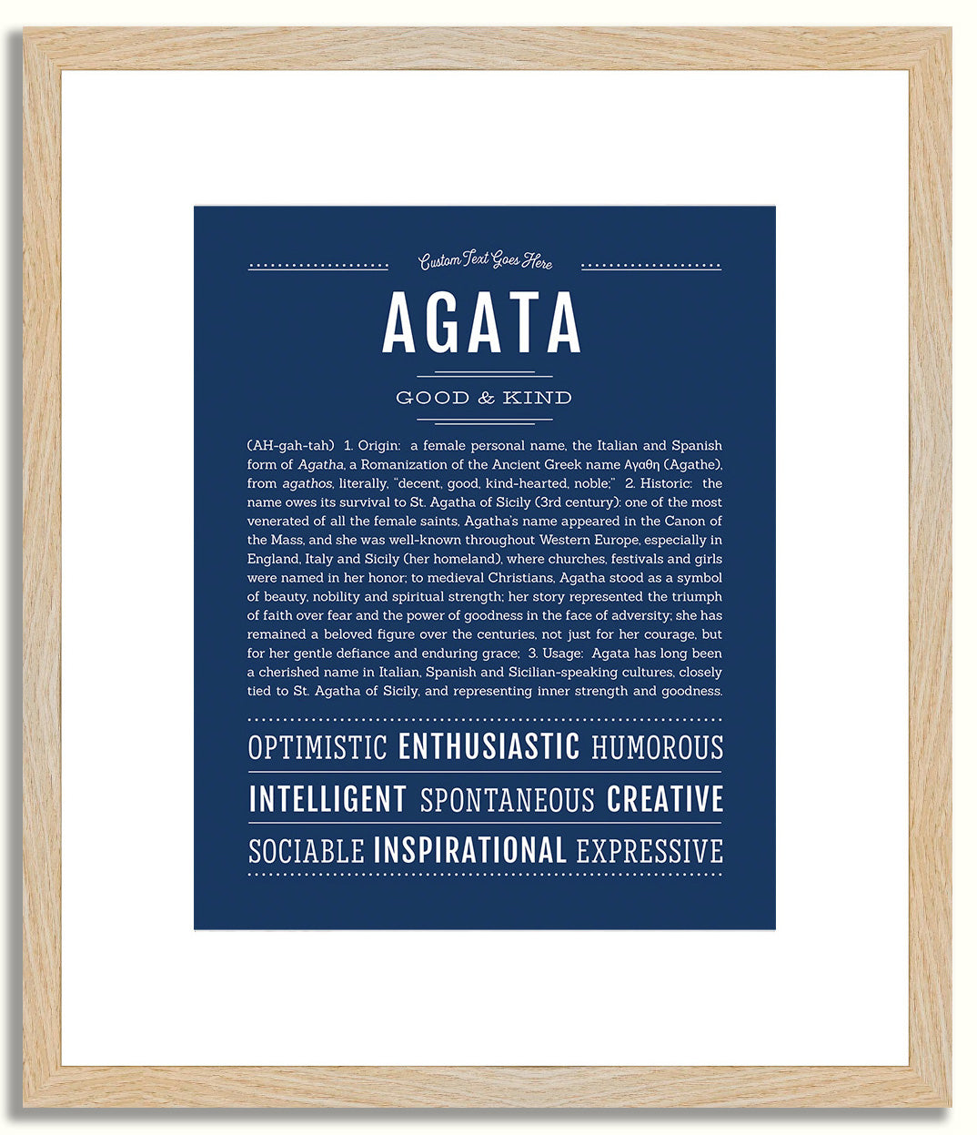 Agata | Name Art Print