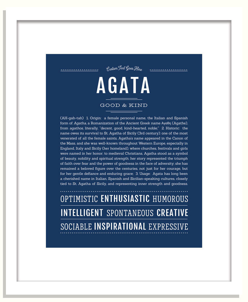 Frame Options | Midnight Blue | Black Frame, Matted