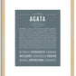 Agata | Name Art Print