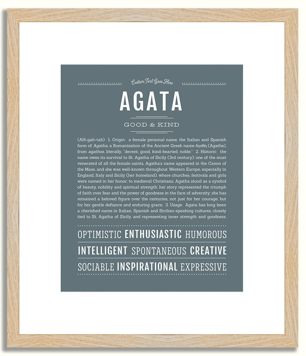 Agata | Name Art Print
