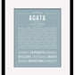 Frame Options | Powder Blue | Maple Frame, Matted
