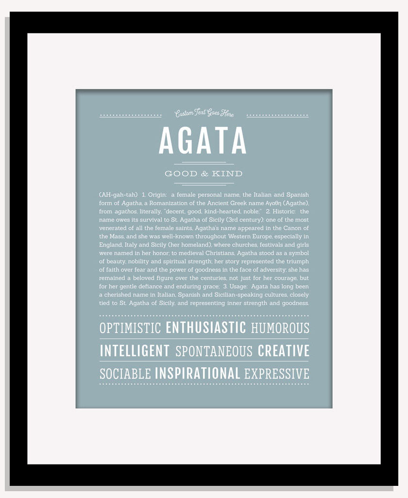 Frame Options | Powder Blue | Maple Frame, Matted