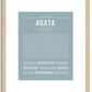 Agata | Name Art Print