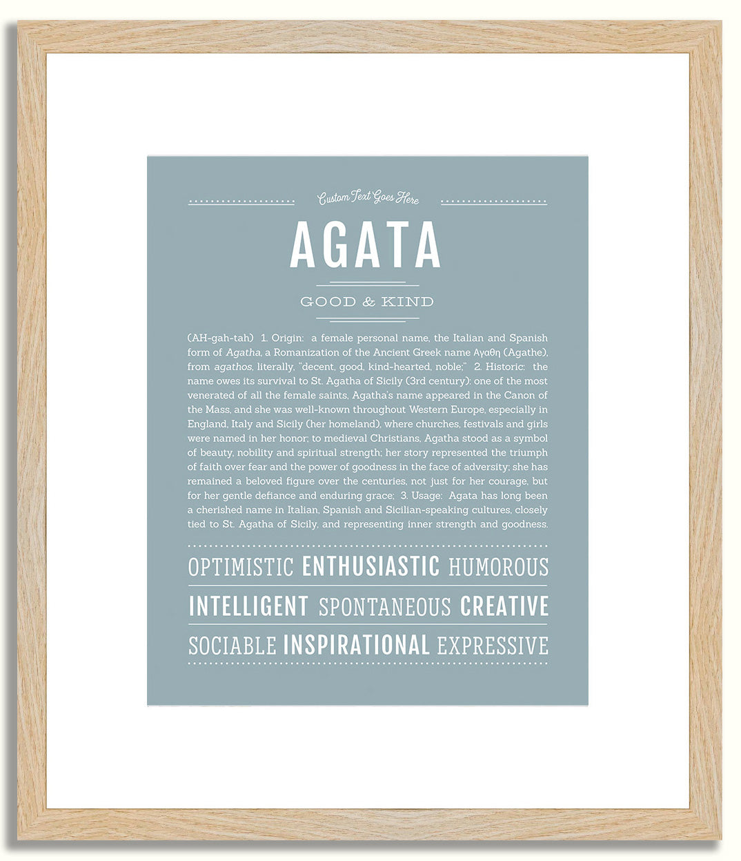 Agata | Name Art Print