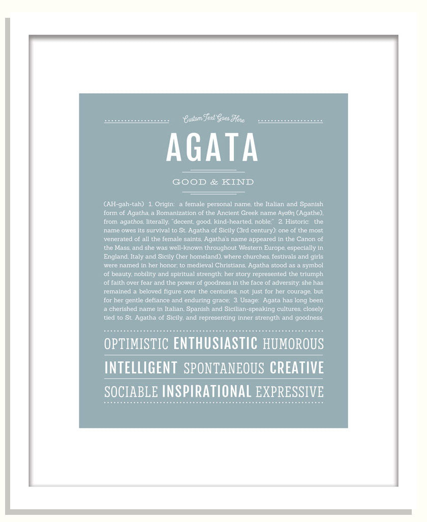 Frame Options | Powder Blue | Black Frame, Matted