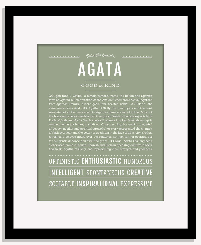Frame Options | Sage | Maple Frame, Matted