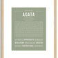 Agata | Name Art Print