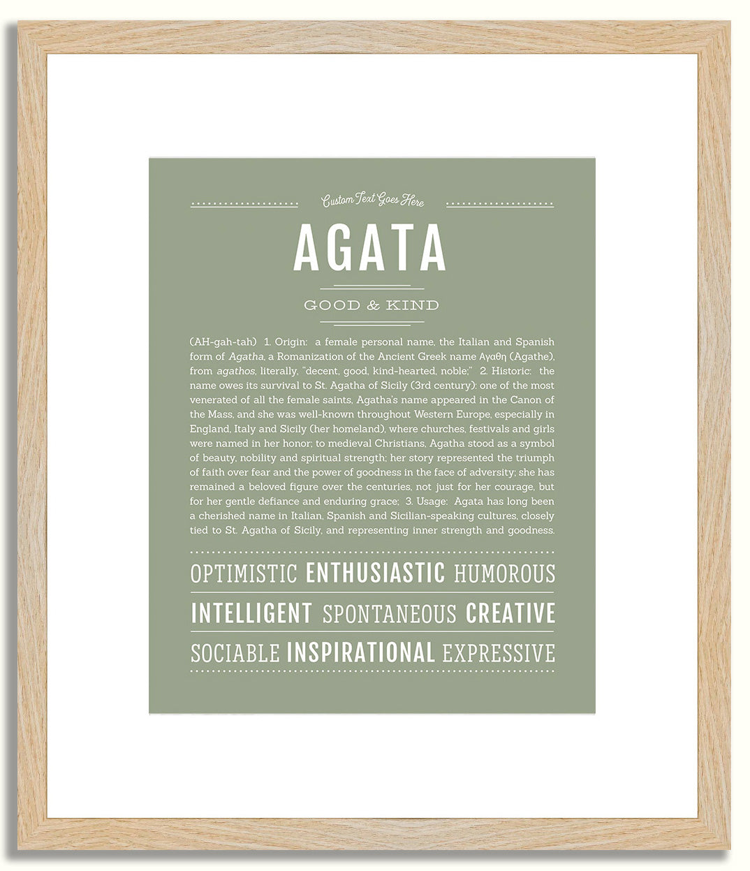 Agata | Name Art Print