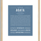 Agata | Name Art Print