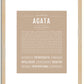 Agata | Name Art Print