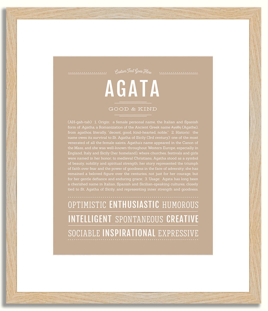 Agata | Name Art Print