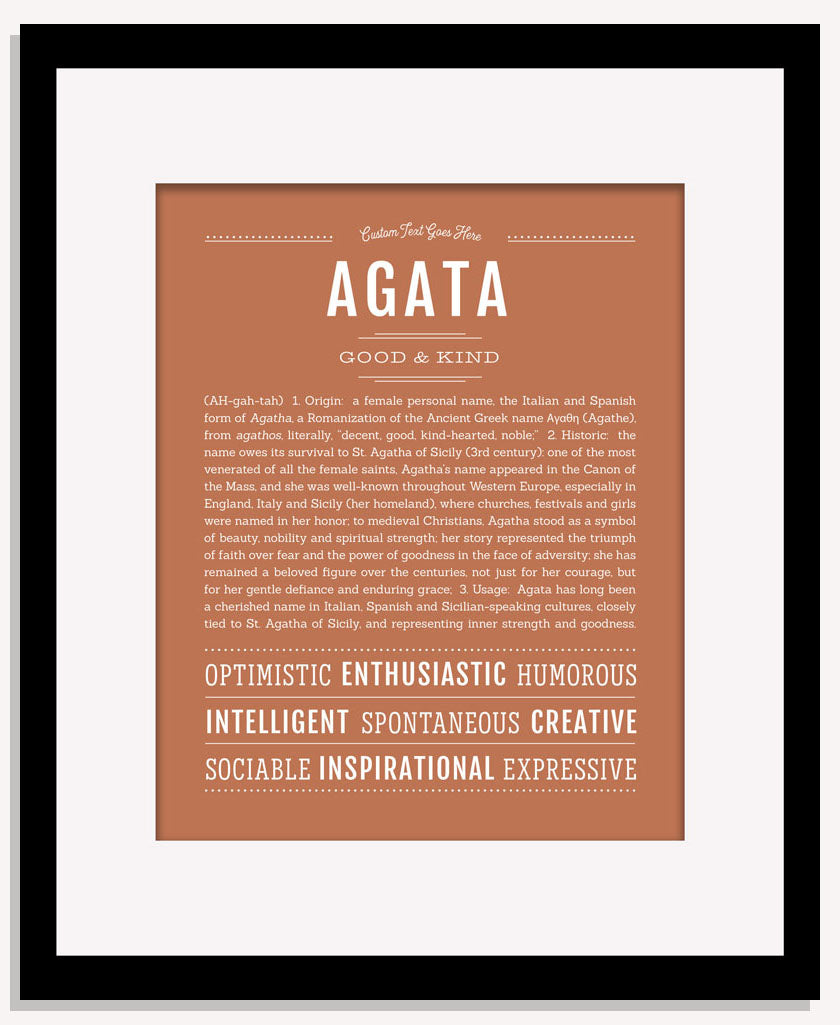 Frame Options | Terra Cotta | Maple Frame, Matted
