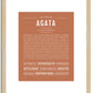 Agata | Name Art Print