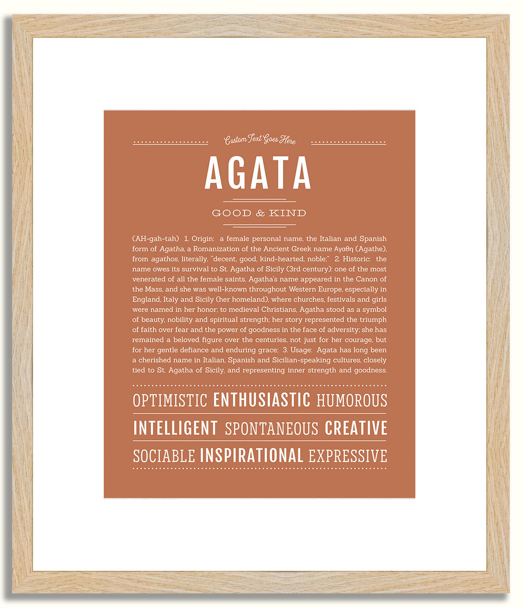 Agata | Name Art Print
