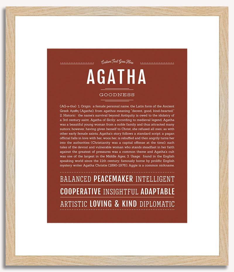 Agatha | Name Art Print