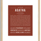 Agatha | Name Art Print