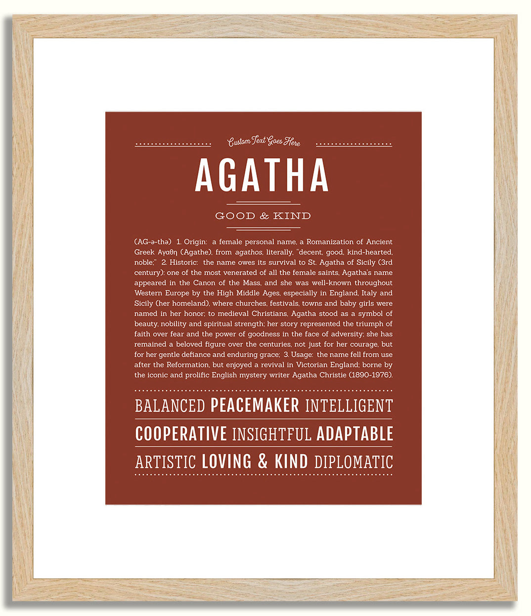 Agatha | Name Art Print