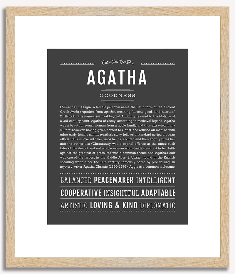 Agatha | Name Art Print