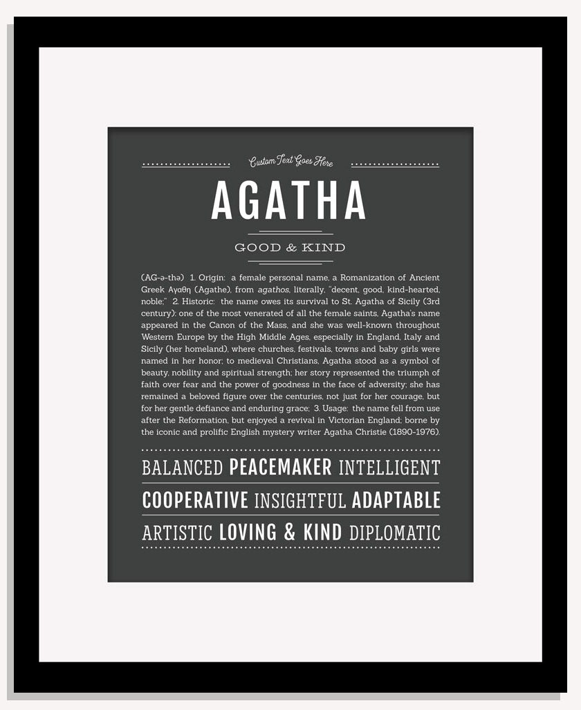 Frame Options | Charcoal Gray | Maple Frame, Matted