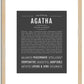 Agatha | Name Art Print
