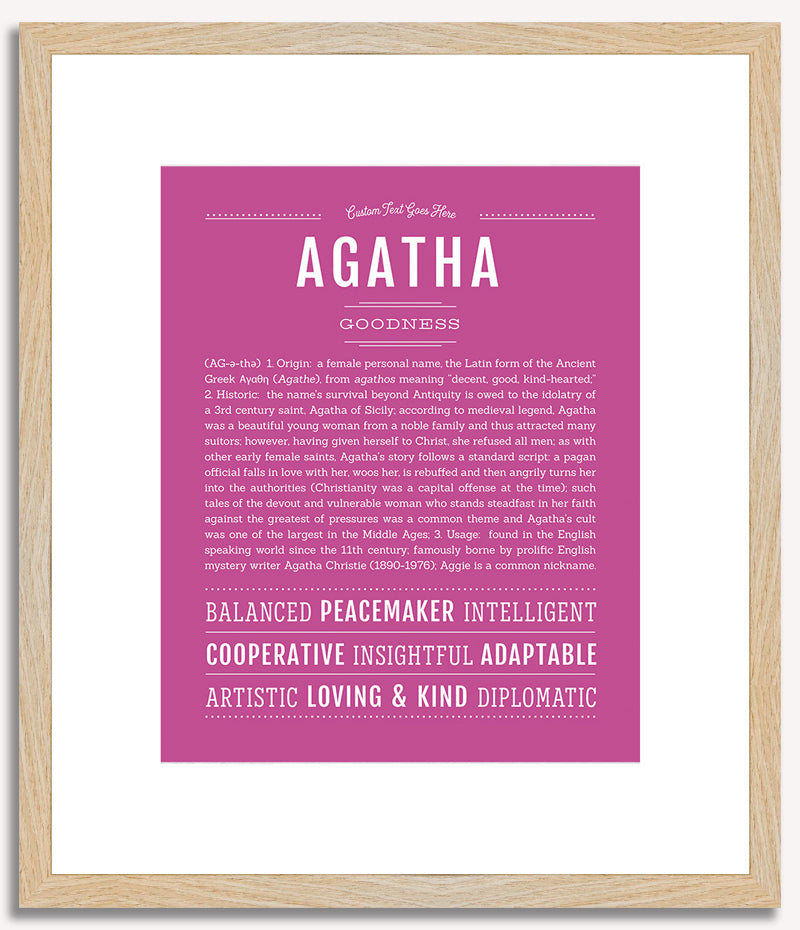 Agatha | Name Art Print