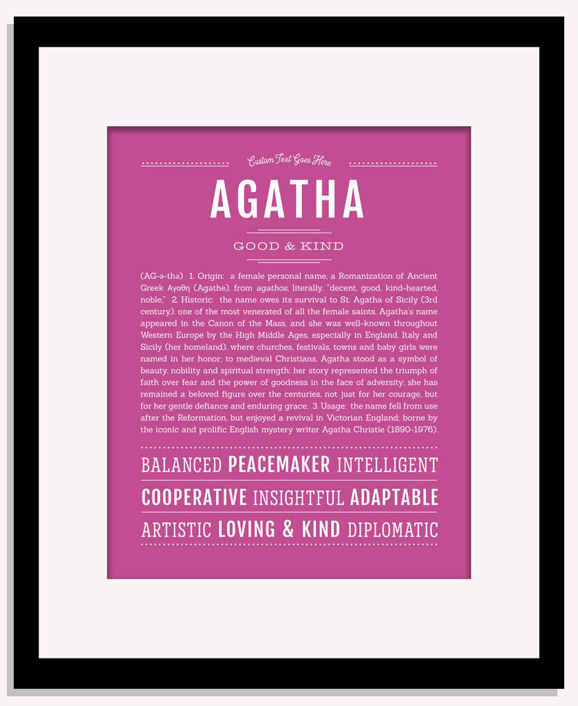 Frame Options | Dark Pink | Maple Frame, Matted