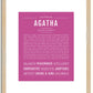 Agatha | Name Art Print