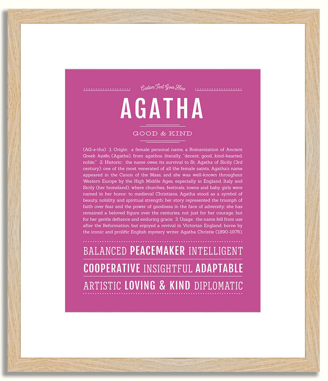 Agatha | Name Art Print