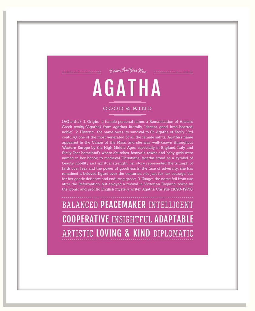 Frame Options | Dark Pink | Black Frame, Matted