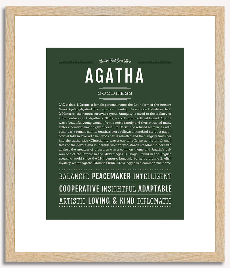 Agatha | Name Art Print