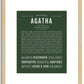 Agatha | Name Art Print