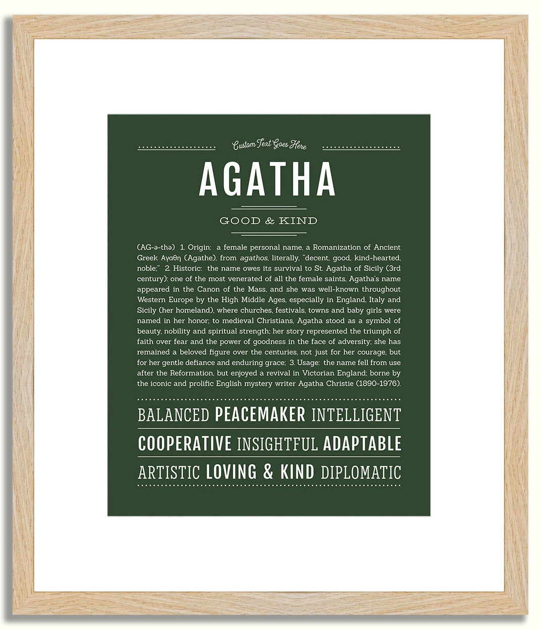 Agatha | Name Art Print