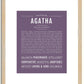 Agatha | Name Art Print