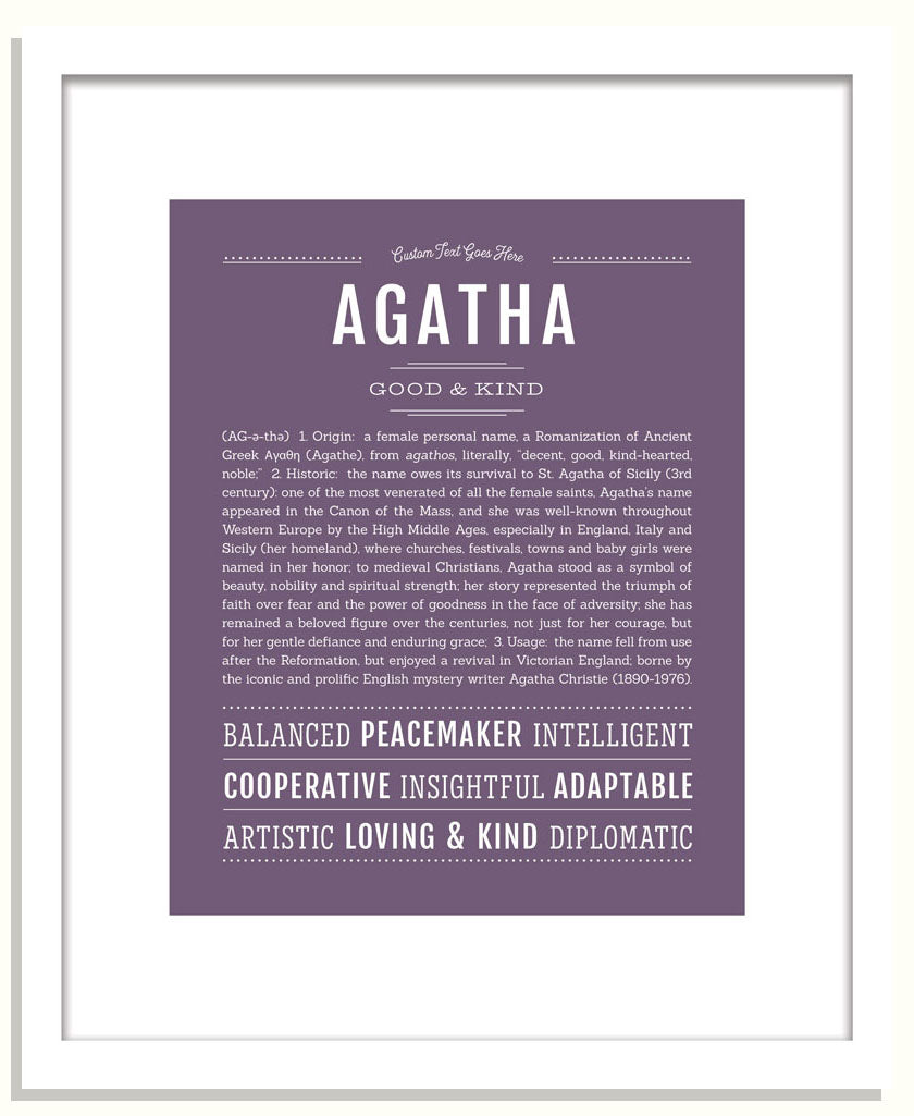 Frame Options | Deep Purple | Black Frame, Matted